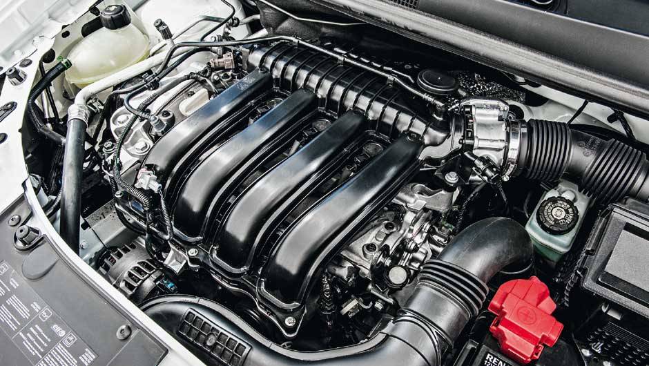 Com 150 cv se abastecido com etanol, motor 2.0 16V &eacute; o mesmo do Duster | <a href="https://preprod.quatrorodas.abril.com.br/carros/impressoes/impressoes-ao-dirigir-sandero-r-s-903040.shtml" target="_blank" rel="migration">Leia mais</a>