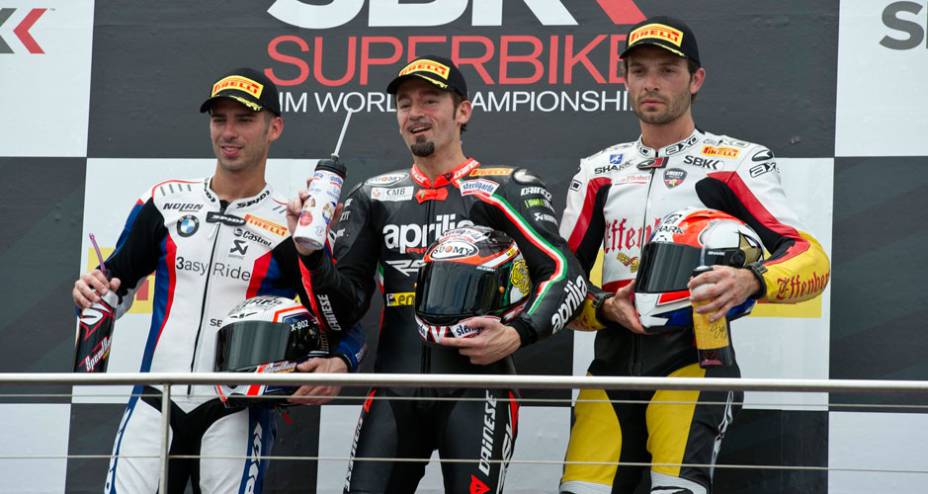 Podium da 1&ordf; corrida