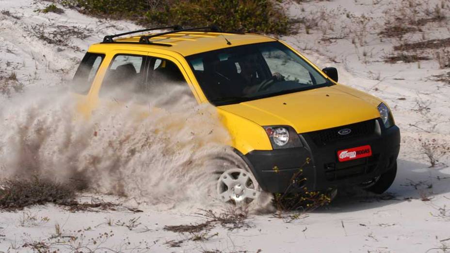 Em abril de 2004, foi a vez do EcoSport ganhar a versão 4WD, equipada com um sistema de tração nas quatro rodas com tecnologia Mazda - herança dos tempos em que a marca japonesa era controlada pela Ford Em abril de 2004, foi a vez do EcoSport ganhar a versão 4WD, equipada com um sistema de tração nas quatro rodas com tecnologia Mazda - herança dos tempos em que a marca japonesa era controlada pela Ford