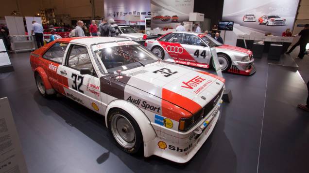 Os bólidos de corrida da Audi deixaram o museu da marca, em Ingolstadt, somente para irem à Essen Os bólidos de corrida da Audi deixaram o museu da marca, em Ingolstadt, somente para irem à Essen