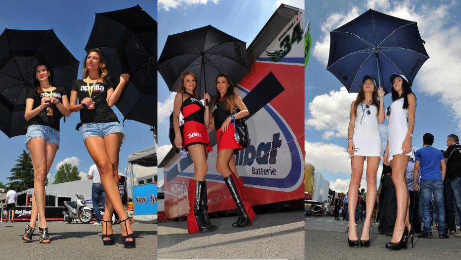 Veja as belas garotas que marcaram presença na Etapa de Monza da Superbike e e saiba como foi a corrida! | <a href="%20https://preprod.quatrorodas.abril.com.br/moto/noticias/wsbk-melandri-se-destaca-monza-741150.shtml" rel="migration">Leia mais</a>