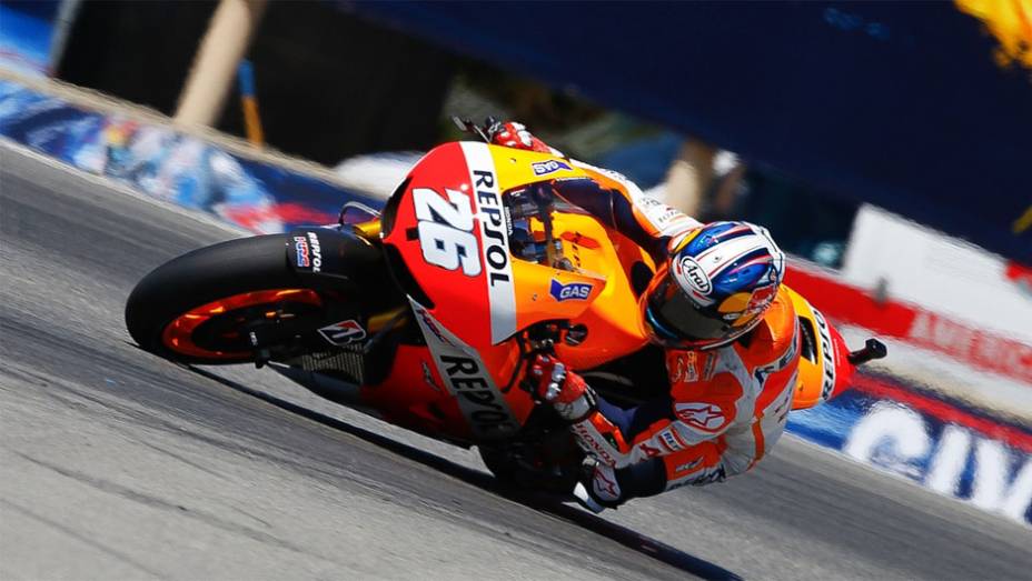 Dani Pedrosa (Repsol Honda Team) ficou com o quinto lugar | <a href="https://preprod.quatrorodas.abril.com.br/moto/noticias/motogp-marquez-vence-eua-segue-lider-747598.shtml" rel="migration">Leia mais</a>