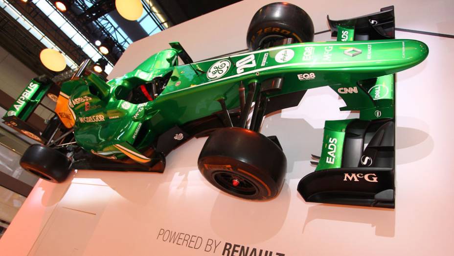 Caterham F1 | <a href="https://preprod.quatrorodas.abril.com.br/galerias/saloes/frankfurt/2013/direto-frankfurt-2013-1-753497.shtml" rel="migration">Direto de Frankfurt 2013 - parte 1</a> | <a href="https://preprod.quatrorodas.abril.com.br/galerias/saloes/frankfurt/2013/direto-frankfurt-" rel="migration"></a>