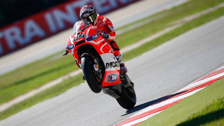 Andrea Dovizioso foi o nono | <a href="https://preprod.quatrorodas.abril.com.br/moto/noticias/motogp-marquez-conquista-pole-misano-754099.shtml" rel="migration">Leia mais</a>