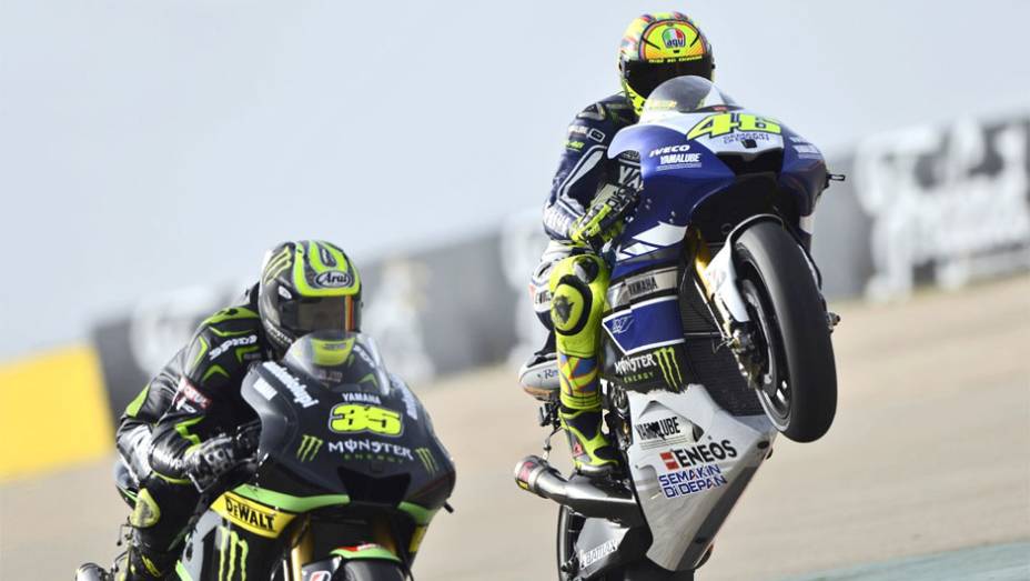 Valentino Rossi foi apenas o sétimo | <a href="https://preprod.quatrorodas.abril.com.br/moto/noticias/motogp-marquez-lidera-sexta-feira-aragon-755443.shtml" rel="migration">Leia mais</a>