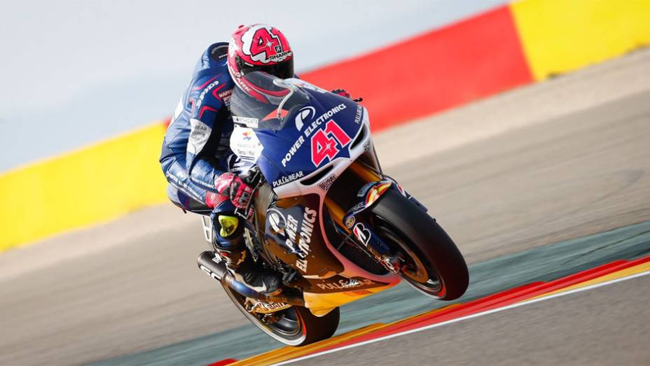 Aleix Espargaro (Power Electronics Aspar) foi o nono colocado | <a href="https://preprod.quatrorodas.abril.com.br/moto/noticias/motogp-marquez-lidera-sexta-feira-aragon-755443.shtml" rel="migration">Leia mais</a>