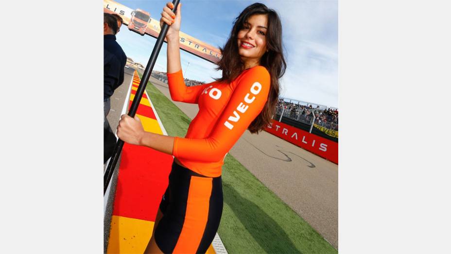 Veja as belas garotas da MotoGP, etapa de Aragón | <a href="https://preprod.quatrorodas.abril.com.br/moto/galerias/competicoes/motogp-aragon-domingo-755577.shtml" rel="migration">Leia mais</a>