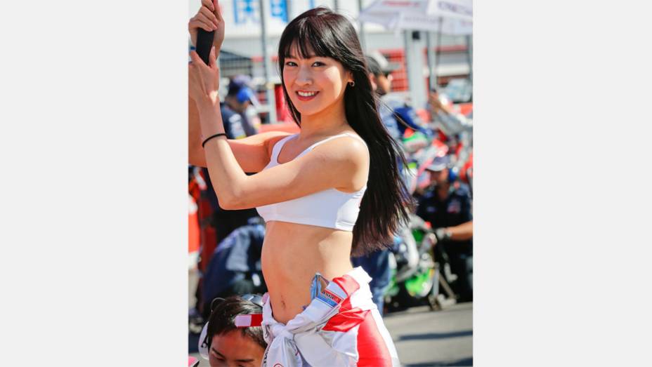 Veja as belas Garotas da MotoGP - Japão | <a href="https://preprod.quatrorodas.abril.com.br/moto/noticias/motogp-definicao-titulo-fica-ultima-prova-758422.shtml" rel="migration">Leia mais</a>