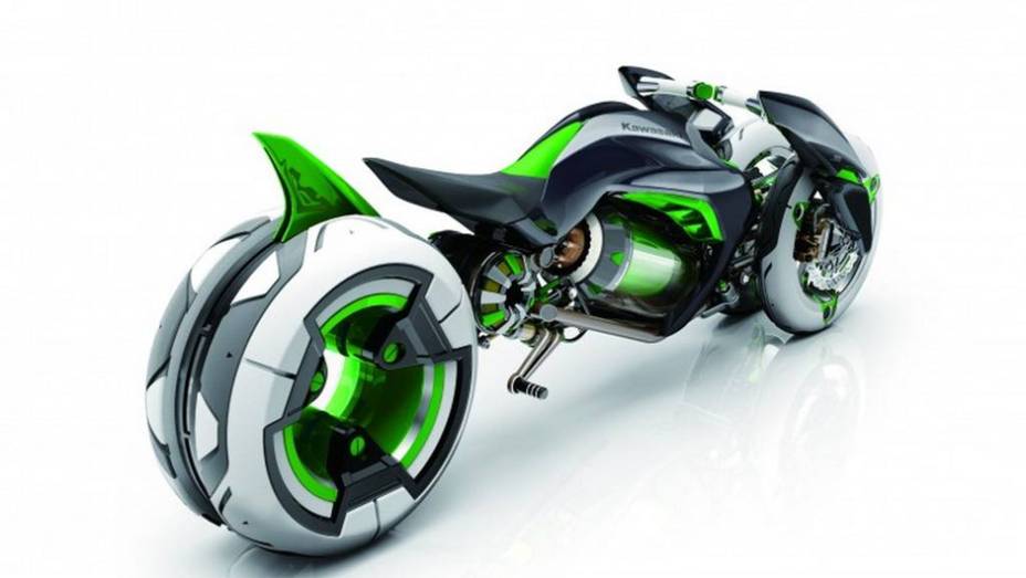 Tamb&eacute;m existe o Sport Mode, com o corpo "abra&ccedil;ando" a moto | <a href="https://preprod.quatrorodas.abril.com.br/moto/noticias/kawasaki-mostra-j-concept-toquio-761438.shtml" rel="migration">Leia mais</a>