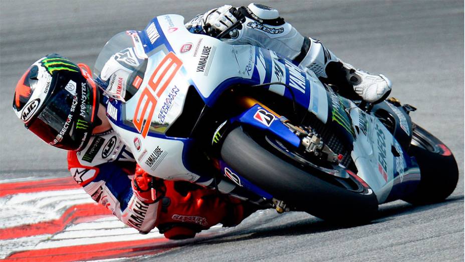 Jorge Lorenzo foi apenas o sexto colocado em Sepang | <a href="https://preprod.quatrorodas.abril.com.br/moto/noticias/motogp-marquez-domina-sepang-dia-772483.shtml" rel="migration">Leia mais</a>