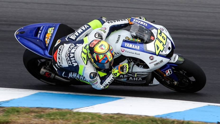 Valentino Rossi ficou como quarto tempo | <a href="https://preprod.quatrorodas.abril.com.br/moto/noticias/motogp-lorenzo-domina-dia-australia-775379.shtml" rel="migration">Leia mais</a>