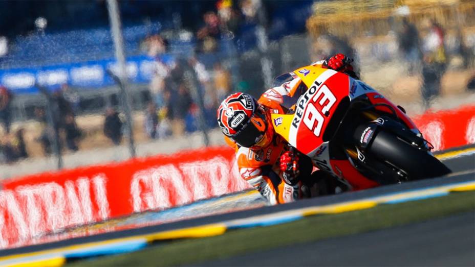 Marc Márquez domina treino livre na França | <a href="https://preprod.quatrorodas.abril.com.br/moto/noticias/motogp-marquez-domina-treino-livre-franca-783040.shtml" rel="migration">Leia mais</a>