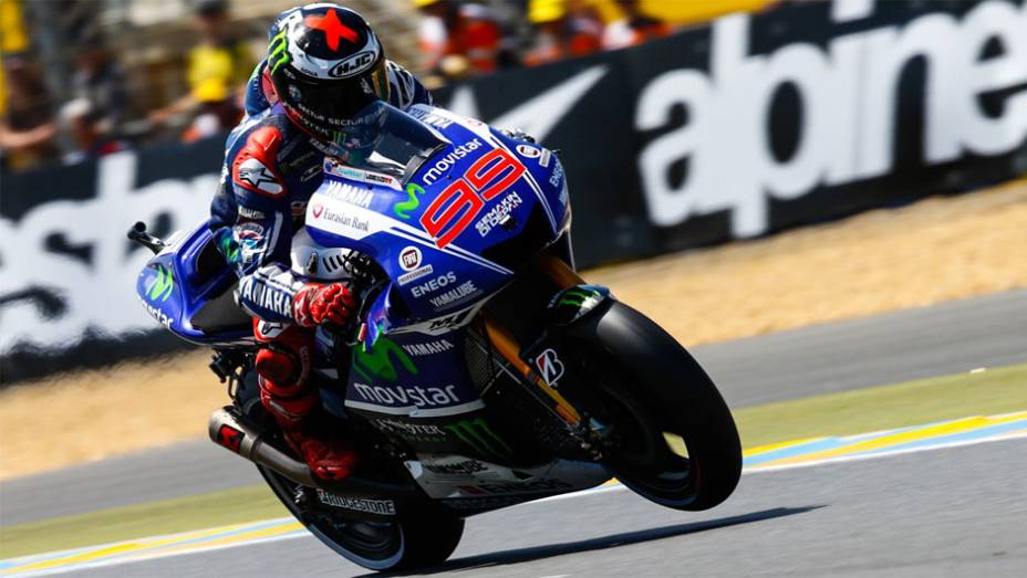 Jorge Lorenzo foi apenas o sétimo| <a href="https://preprod.quatrorodas.abril.com.br/moto/noticias/motogp-marquez-domina-treino-livre-franca-783040.shtml" rel="migration">Leia mais</a>