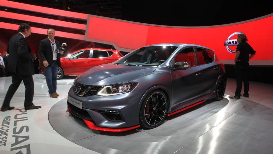 Nissan Pulsar Nismo concept | <a href="https://preprod.quatrorodas.abril.com.br/noticias/saloes/paris-2014/nissan-lanca-hatchback-pulsar-paris-803678.shtml" rel="migration">Leia mais</a> | <a href="https://preprod.quatrorodas.abril.com.br/galerias/saloes/paris/2014/direto-paris-2014-parte" rel="migration"></a>