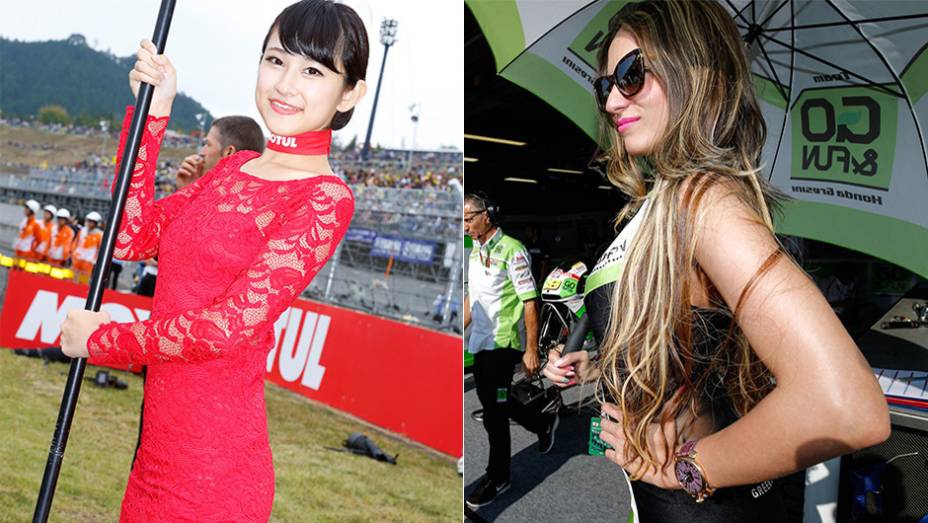 Veja as belas Garotas da MotoGP em Motegi e saiba como foi a corrida | <a href="https://preprod.quatrorodas.abril.com.br/moto/noticias/ultrapassagem-final-bicampeonato-marc-marquez-805642.shtml" rel="migration">Leia mais</a>