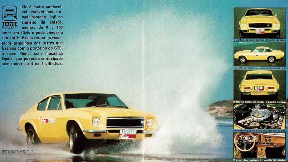 Puma GTB S1: Motor seis-cilindros de Opala na dianteira e um estilo muito mais próximo dos esportivos americanos atendia em 1974 à demanda por um tipo de esportivo que fugia da inspiração padrão vinda da Europa, no auge dos Ford Maverick GT e Dodge Dart R Puma GTB S1: Motor seis-cilindros de Opala na dianteira e um estilo muito mais próximo dos esportivos americanos atendia em 1974 à demanda por um tipo de esportivo que fugia da inspiração padrão vinda da Europa, no auge dos Ford Maverick GT e Dodge Dart R
