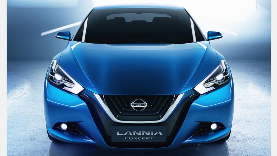 Modelo tem a grande V-motion. | <a href="https://preprod.quatrorodas.abril.com.br/noticias/saloes/pequim-2014/nissan-apresenta-conceito-lannia-780337.shtml" rel="migration">Leia mais</a>