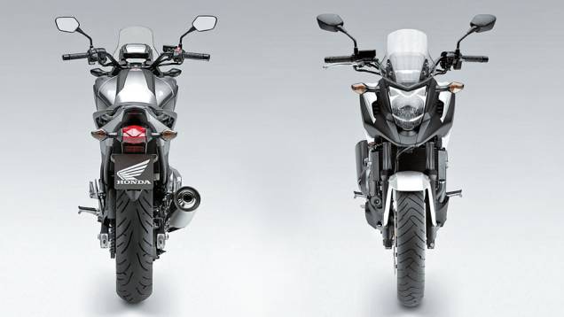 Na versão X, desenho sugere vocação aventureira e impõe postura de pilotagem mais ereta Na versão X, desenho sugere vocação aventureira e impõe postura de pilotagem mais ereta