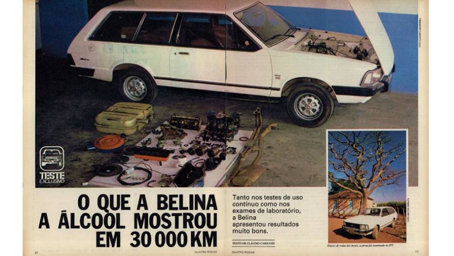 Ford Belina: mesmo com álcool no tanque, a perua se saiu muito bem tanto nos testes de uso contínuo quanto nos exames realizados em laboratório. | <a href="https://preprod.quatrorodas.abril.com.br/acervodigital/home.aspx?edicao=259pg=33" rel="migration">Leia mais</a>