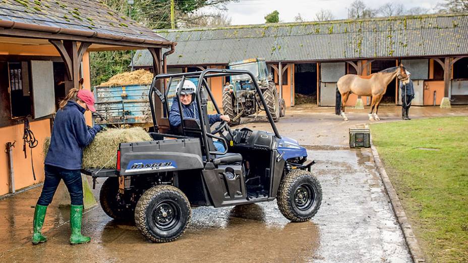 O Ranger EV elétrico trabalha em silêncio | <a href="https://preprod.quatrorodas.abril.com.br/moto/testes/atv-utv-polaris-2013-742351.shtml" rel="migration">Leia mais</a>