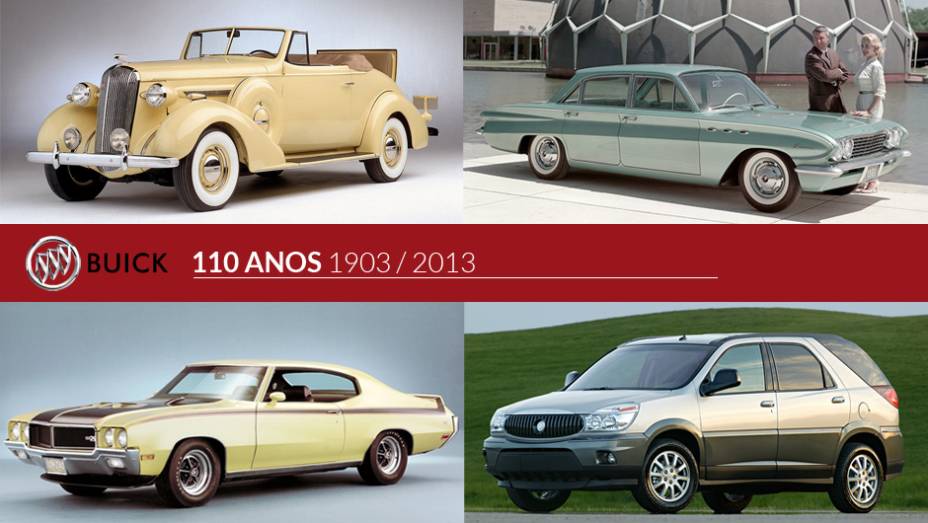 Divisão mais familiar e tradicional da GM, a Buick completa 110 anos em 2013. Selecionamos 11 modelos que marcaram essa história, vários dos quais considerados há tempos clássicos de Detroit.