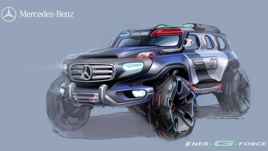 SUV conceitual da Mercedes-Benz chamado Ener-G Force | <a href="https://preprod.quatrorodas.abril.com.br/saloes/los-angeles/2012/mercedes-benz-ener-g-force-724386.shtml" rel="migration">Leia mais</a>