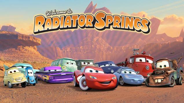 Carros (2006) - Relâmpago McQueen é um carro de corrida que lidera um turma de quatro rodas humanizada em Radiator Springs, a maioria homenagens a modelos reais de várias épocas Carros (2006) - Relâmpago McQueen é um carro de corrida que lidera um turma de quatro rodas humanizada em Radiator Springs, a maioria homenagens a modelos reais de várias épocas
