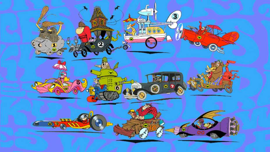 Corrida Maluca (1968-1970) - Os carros são customizações caricatas de seus hilários pilotos. Não importa quem ganhe, a vilão Dick Vigarista, seu cão Muttley e outros personagens garantem a diversão