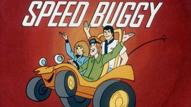 Speed Buggy (1973) - Reflexo do fenômeno dos bugues nos anos 60 e 70, o personagem-título concentrava as piadas com seu sotaque trepidante de motor a ar, entre uma corrida e outra, com seu trio de amigos humanos Speed Buggy (1973) - Reflexo do fenômeno dos bugues nos anos 60 e 70, o personagem-título concentrava as piadas com seu sotaque trepidante de motor a ar, entre uma corrida e outra, com seu trio de amigos humanos