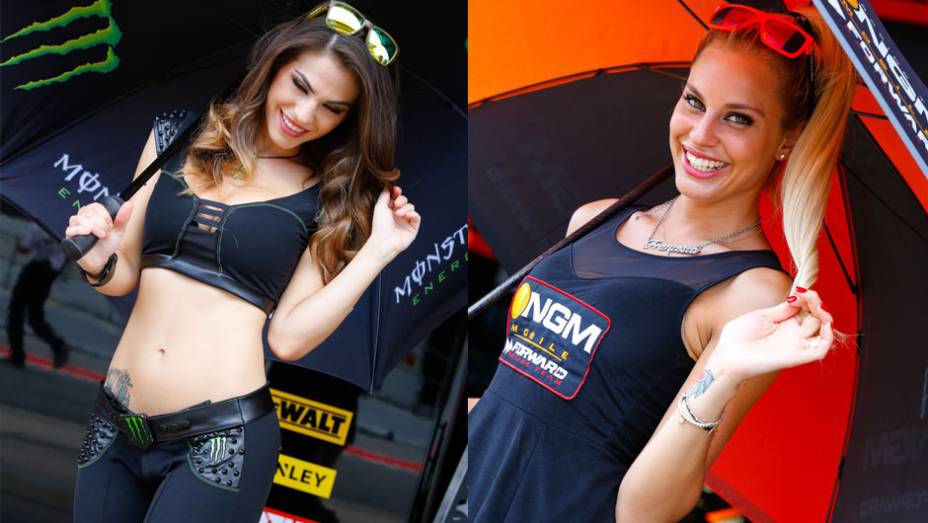 As garotas mais bonitas da etapa da Catalunha da MotoGP | <a href="https://preprod.quatrorodas.abril.com.br/moto/noticias/motogp-marquez-vence-corrida-emocionante-barcelona-786084.shtml" rel="migration">Leia mais</a>