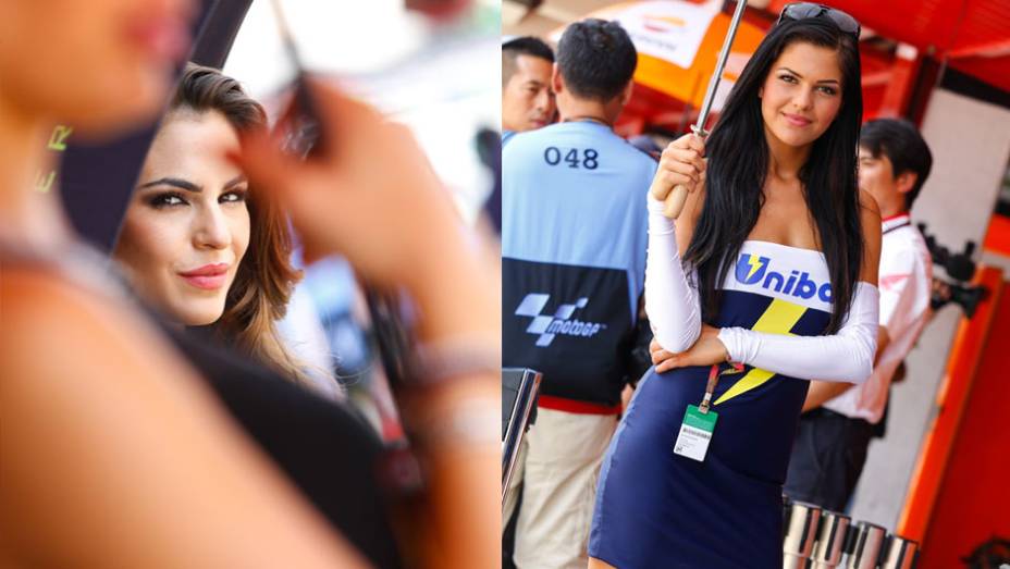 As garotas mais bonitas da etapa da Catalunha da MotoGP | <a href="https://preprod.quatrorodas.abril.com.br/moto/noticias/motogp-marquez-vence-corrida-emocionante-barcelona-786084.shtml" rel="migration">Leia mais</a>