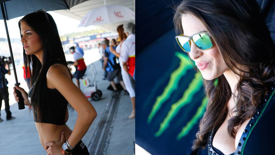 Garotas que embelezaram a etapa espanhola da MotoGP | <a href="https://preprod.quatrorodas.abril.com.br/moto/noticias/quatro-vezes-marquez-781513.shtml" rel="migration">Leia mais</a>