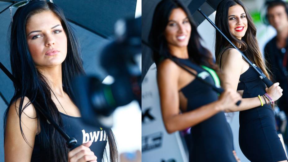 Garotas que embelezaram a etapa espanhola da MotoGP | <a href="https://preprod.quatrorodas.abril.com.br/moto/noticias/quatro-vezes-marquez-781513.shtml" rel="migration">Leia mais</a>