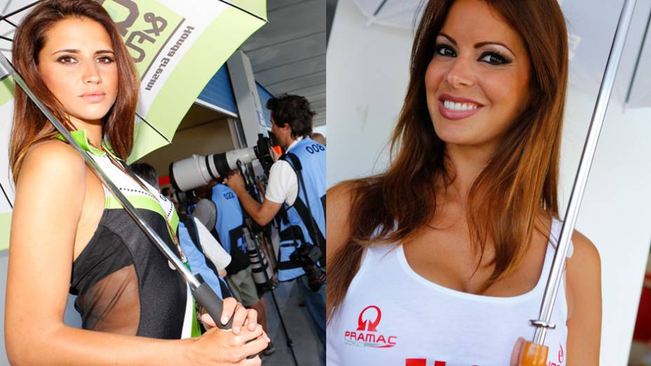 Garotas que embelezaram a etapa espanhola da MotoGP | <a href="https://preprod.quatrorodas.abril.com.br/moto/noticias/quatro-vezes-marquez-781513.shtml" rel="migration">Leia mais</a>