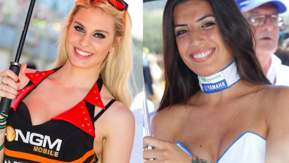 Garotas que embelezaram a etapa espanhola da MotoGP | <a href="https://preprod.quatrorodas.abril.com.br/moto/noticias/quatro-vezes-marquez-781513.shtml" rel="migration">Leia mais</a>