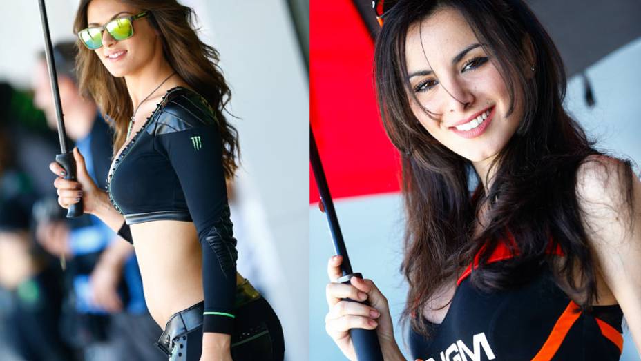 Garotas que embelezaram a etapa espanhola da MotoGP | <a href="https://preprod.quatrorodas.abril.com.br/moto/noticias/quatro-vezes-marquez-781513.shtml" rel="migration">Leia mais</a>