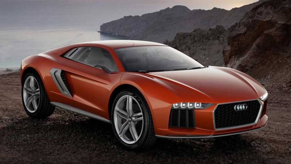 Grande surpresa da Audi, o Nanuk quattro lembra um R8 com roupagem aventureira | <a href="https://preprod.quatrorodas.abril.com.br/saloes/frankfurt/2013/audi-nanuk-quattro-concept-753021.shtml" rel="migration">Leia mais</a>