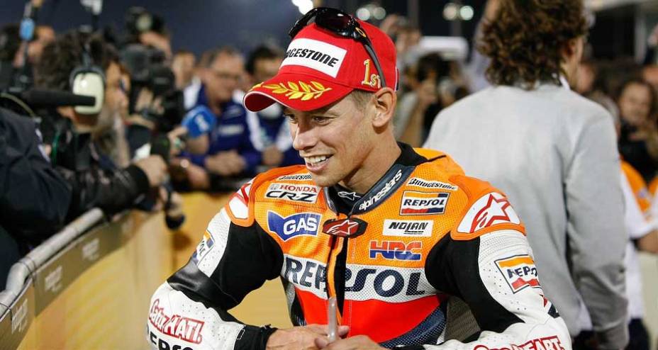 Casey Stoner, da Honda, o vencedor do GP de abertura da MotoGP 2011