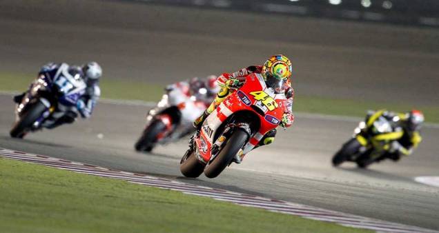 Valentino Rossi, agora na Ducati, ficou apenas com a sétima posição no Qatar Valentino Rossi, agora na Ducati, ficou apenas com a sétima posição no Qatar