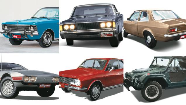 Os anos 70 ficaram marcados pela variedade de modelos à venda no mercado brasileiro Os anos 70 ficaram marcados pela variedade de modelos à venda no mercado brasileiro