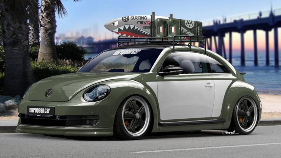 Outro modelo &eacute; chamado Beach Battle Beetle, unidade inspirada no estilo de vida de surfistas. Al&eacute;m do visual diferenciado, o modelo tem tra&ccedil;&atilde;o dianteira e gera cerca de 400 cv