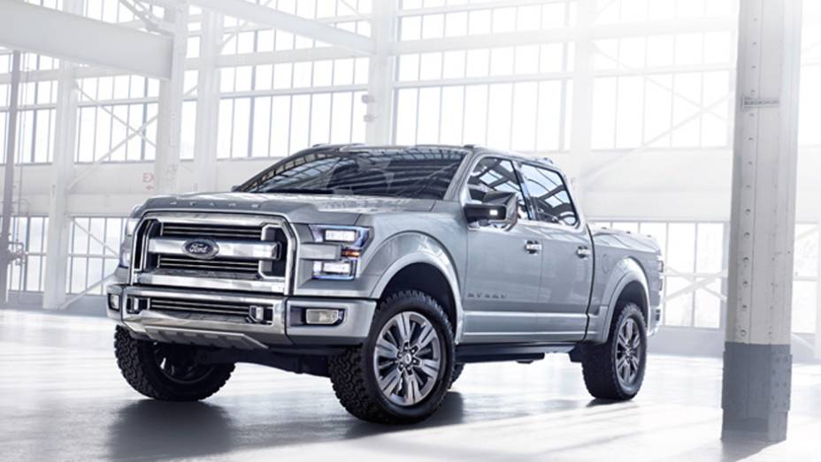 Atlas Concept é uma prévia do que será a próxima geração da Ford F-150 | <a href="https://preprod.quatrorodas.abril.com.br/saloes/detroit/2013/ford-atlas-concept-731027.shtml" rel="migration">Leia mais</a>