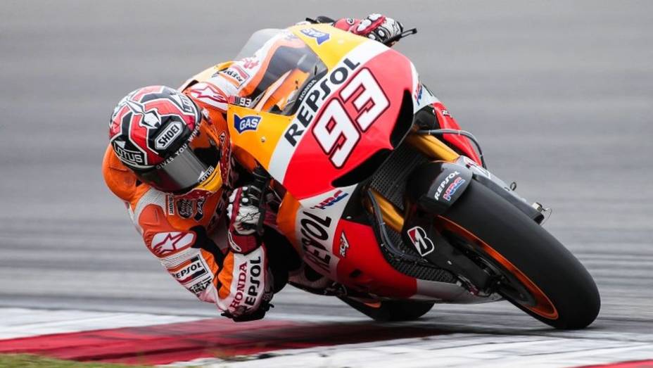 Marc Marquez fechou a trinca espanhola na ponta de cima da tabela | <a href="https://preprod.quatrorodas.abril.com.br/moto/noticias/motogp-pedrosa-lidera-primeiro-dia-testes-732984.shtml" rel="migration">Leia mais</a>