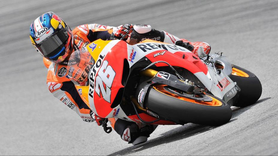 Dani Pedrosa é novamente o mais rápido nos testes em Sepang. <a href="https://preprod.quatrorodas.abril.com.br/moto/noticias/motogp-pedrosa-mais-rapido-sepang-734603.shtml" rel="migration">Leia mais</a>