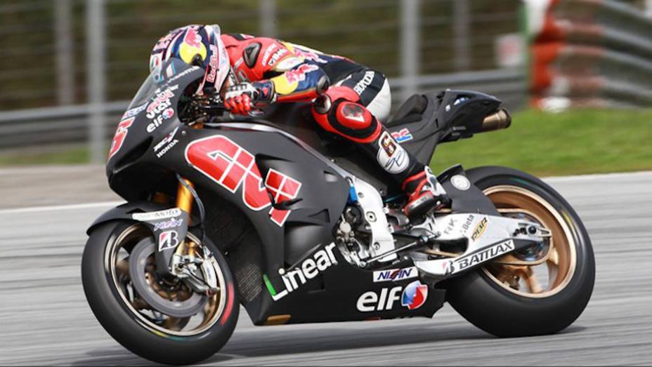 Stefan Bradl (LCR Honda MotoGP) ficou em sétimo no último dia em Sepang. <a href="https://preprod.quatrorodas.abril.com.br/moto/noticias/motogp-pedrosa-lidera-ultimo-dia-sepang-734820.shtml" rel="migration">Leia mais</a>