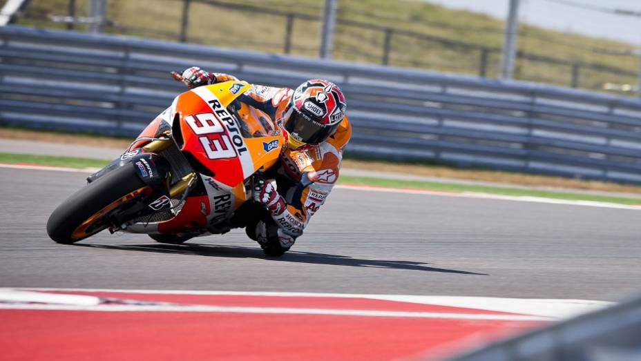 Marc Márquez (Repsol Honda Team) dominou os testes em Austin | <a href="https://preprod.quatrorodas.abril.com.br/moto/noticias/motogp-marc-marquez-absoluto-eua-736303.shtml" rel="migration">Leia mais</a>