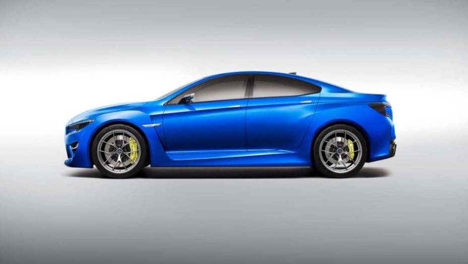 Com design que se assemelha a um coupé de quatro portas, o conceito tem linhas bastante agressivas | <a href="%20https://preprod.quatrorodas.abril.com.br/saloes/new-york/2013//subaru-wrx-concept-737153.shtml" rel="migration">Leia mais</a>