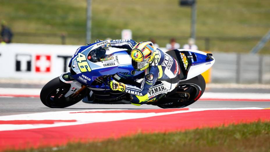 Valentino Rossi (Yamaha Factory Racing) ficou com o sexto lugar | <a href="https://preprod.quatrorodas.abril.com.br/moto/noticias/motogp-marc-marquez-vence-gp-americas-739261.shtml" rel="migration">Leia mais</a>