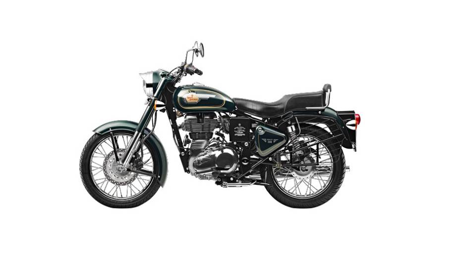 Uma motocicleta retro aperfeiçoada e completa | <a href="https://preprod.quatrorodas.abril.com.br/moto/noticias/royal-enfield-lanca-bullet-500-2013-739487.shtml" rel="migration">Leia mais</a>