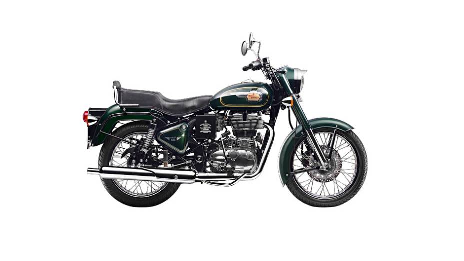 Seu motor, um clássico monocilíndrico de 500 cc, ficou mais forte e potente | <a href="https://preprod.quatrorodas.abril.com.br/moto/noticias/royal-enfield-lanca-bullet-500-2013-739487.shtml" rel="migration">Leia mais</a>